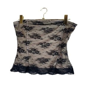 Vintage THE LIMITED • Black and Tan Stretch Corset Top Size M